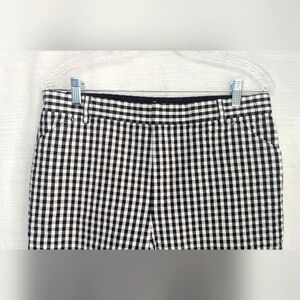 Lauren Ralph Lauren Black & White Gingham Plaid Ankle Pants Size 14